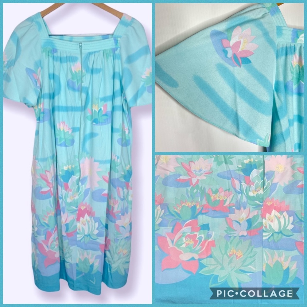 Floral Pastel House Dress partial Zip one side pocket No tags one size fits most